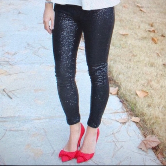 NWT Sequin Stretch Pull On Leggings - Picture 6 of 10